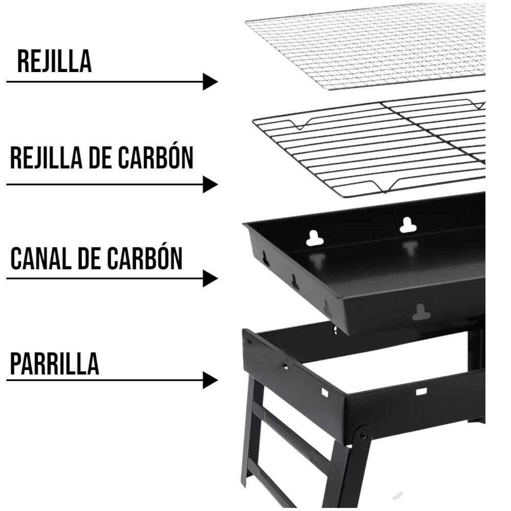 Parrilla De Carbón Portátil Plegable